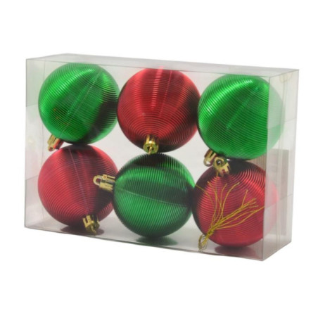 Bombki plastikowe 60mm 6 sztuk mix