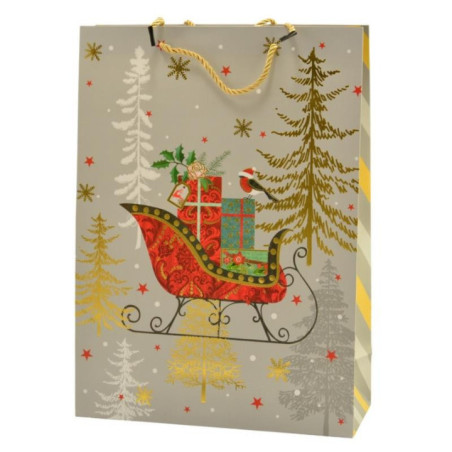 Torebka ozdobna 41x31x12cm świąteczna mix