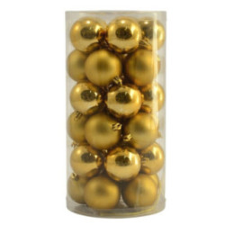 Bombki 30szt 6cm gładkie złote matowe SPB630 2