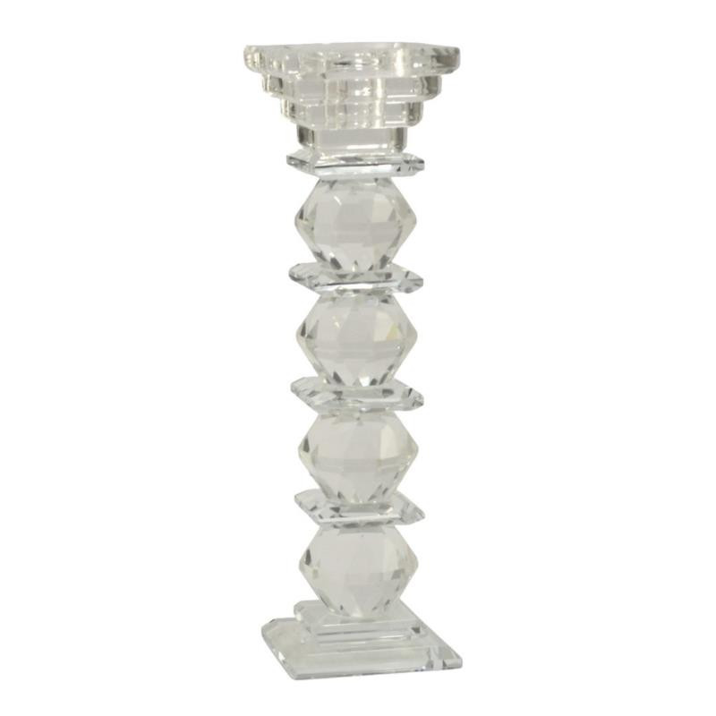 Świecznik 21,5cm szklany