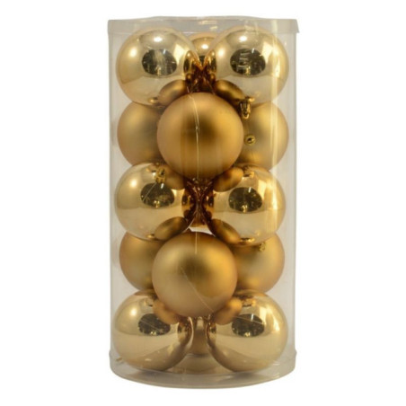 Bombki 15szt 8cm gładkie mocca SPB815