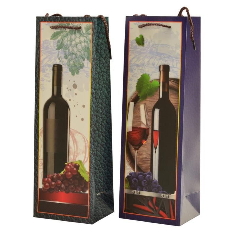 Torebka ozdobna 36x12x9cm butelkowa mix