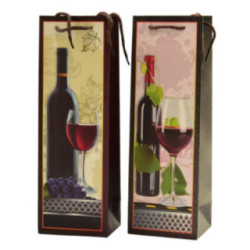 Torebka ozdobna 36x12x9cm butelkowa mix 2