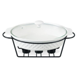 Brytfanna z podgrzewaczem 37,5cm 2,3L Maestro MR-11559-74 biała