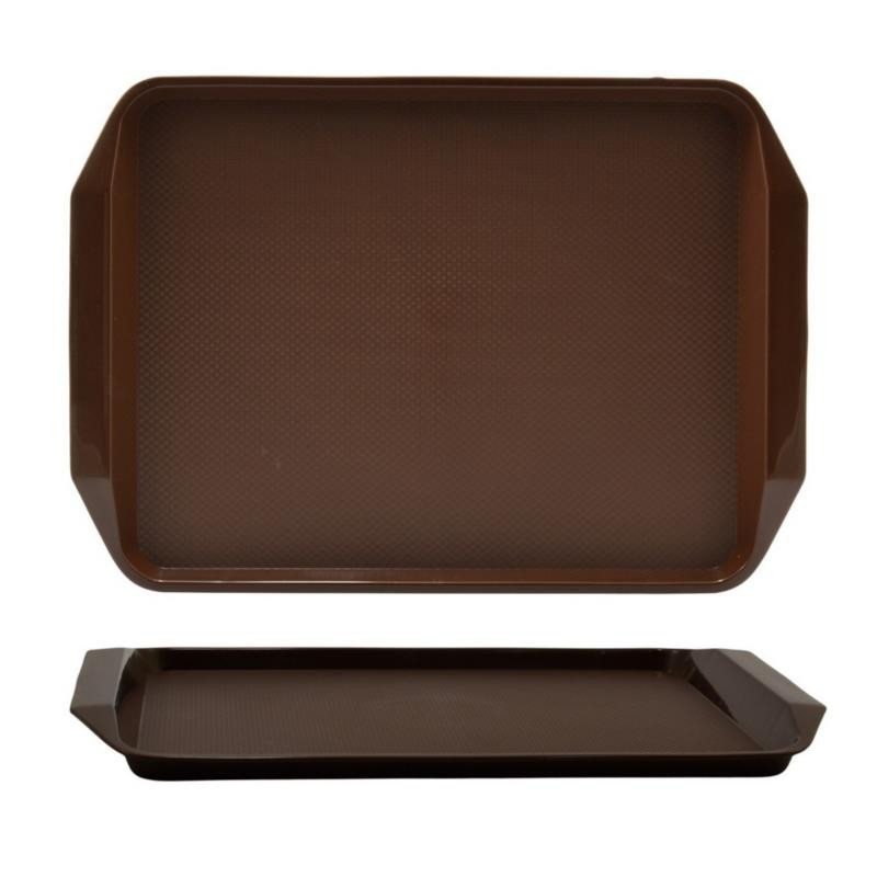Taca kelnerska poliestrowa brązowa 43x30cm 414090