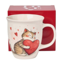 Kubek ceramiczny 650ml Kubas Kot z zabawką 2