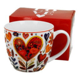 Kubek ceramiczny 460ml Kolorowe Serca 2
