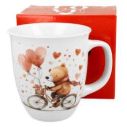 Kubek ceramiczny 650ml Kubas Miś na rowerze 2