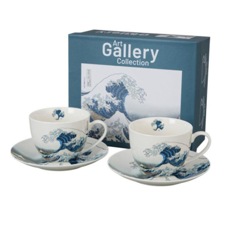 Filiżanki ze spodkami 2 sztuki The Great Wave 270ml