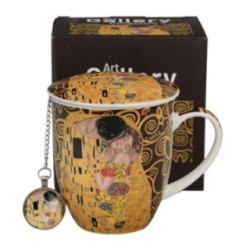 Kubek z zaparzaczem 400ml The Kiss Brown