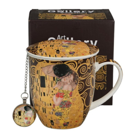 Kubek z zaparzaczem 400ml The Kiss Brown