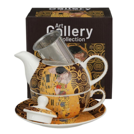 Dzbanek z filiżanką The Kiss Brown 350+240ml