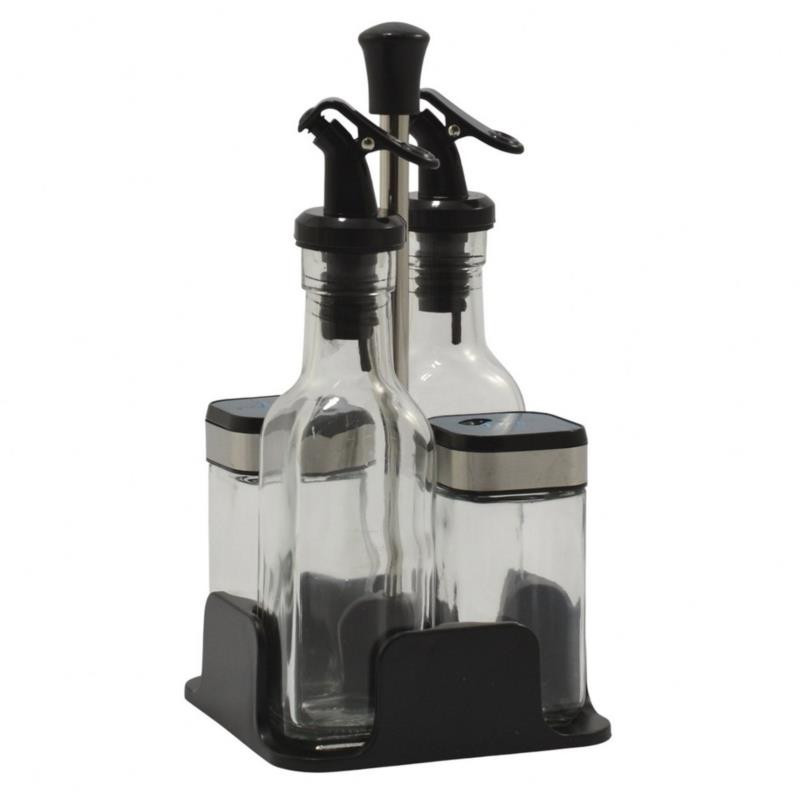 Przyprawniki  4 elementy na stojaczku BW02