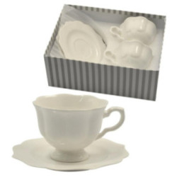 Filiżanki ze spodkami 2 sztuki 220ml Fala