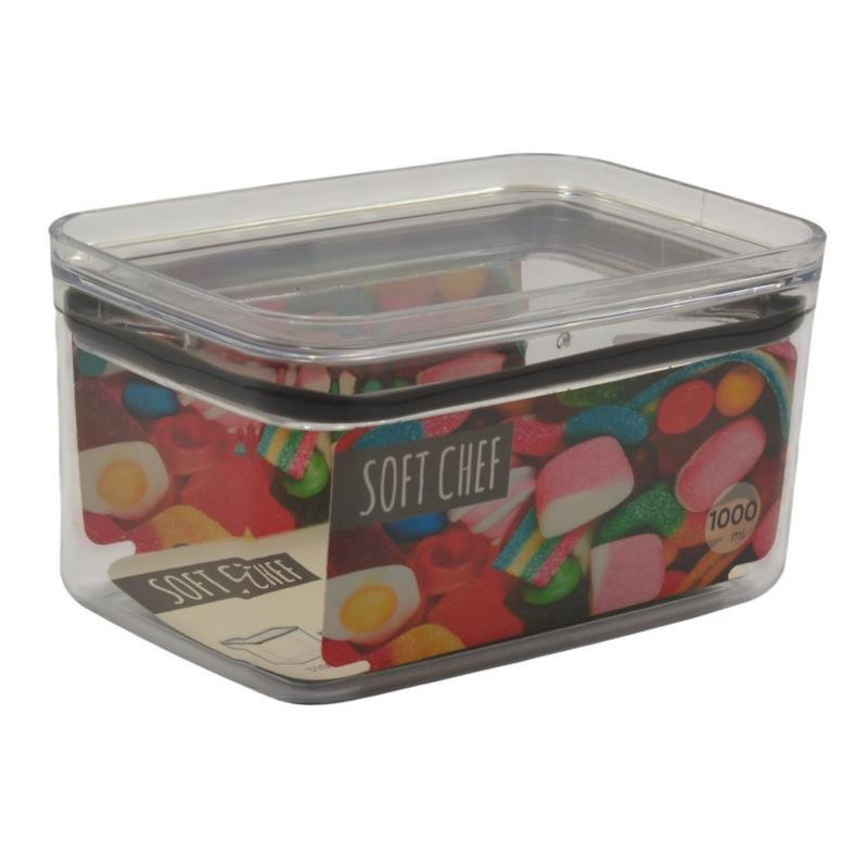 Pojemnik plastikowy 1L hermetyczny prostokątny