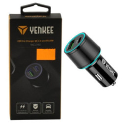Ładowarka samochodowa YAC 2142 USB-A 3A USB-C 3A YENKEE 18W 2