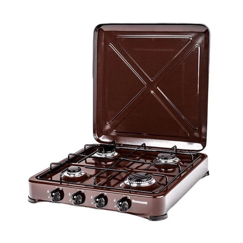 Kuchenka gazowa Ravanson 4 palnikowa K04 brązowa