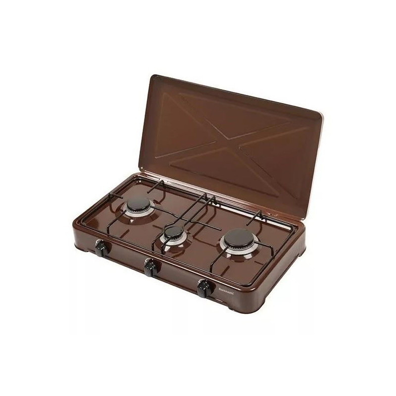 Kuchenka gazowa Ravanson 3 palnikowa K03 brązowa
