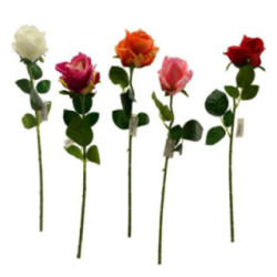 Kwiat sztuczny Róża 52cm mix