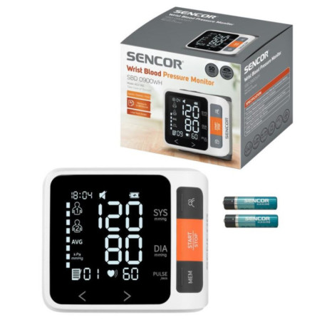 Ciśnieniomierz elektryczny nadgarstkowy Sencor SBD0900WH