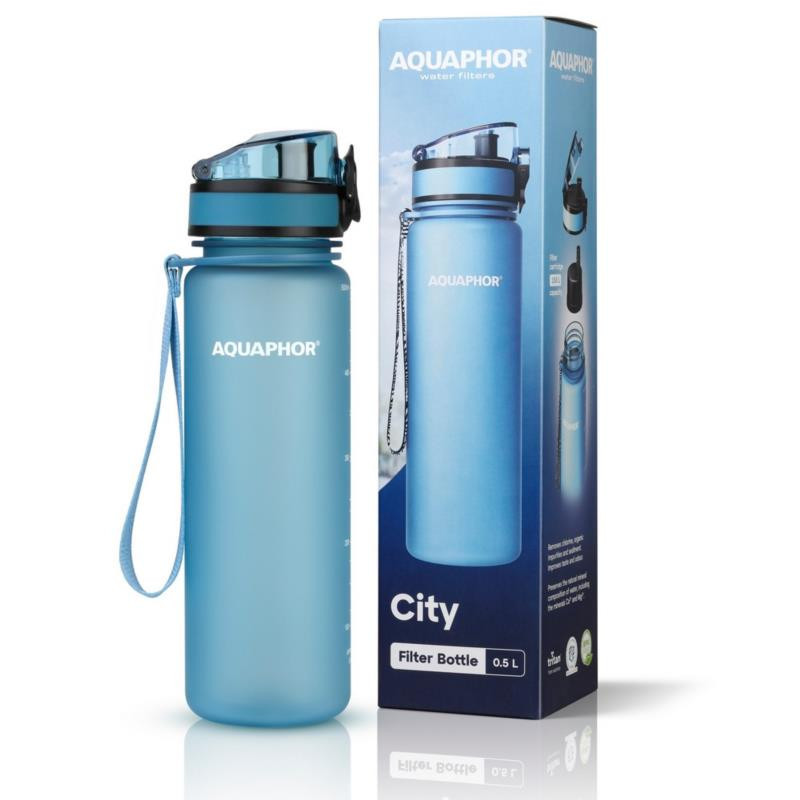 Butelka filtrująca Aquaphor City 0,5L błękitna