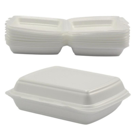 Pojemniki jednorazowe zamykane 10 sztuk styropianowe HP4 13,5x24x6cm