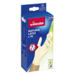 Rękawice Vileda Natural Latex 10 sztuk S/M 179705 2