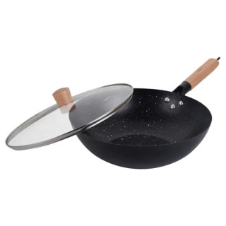 Wok 30cm stalowy z pokrywką Kinghoff KH-1984
