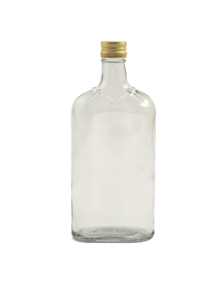 Butelka 0,5L z zakrętką płaska Fi28