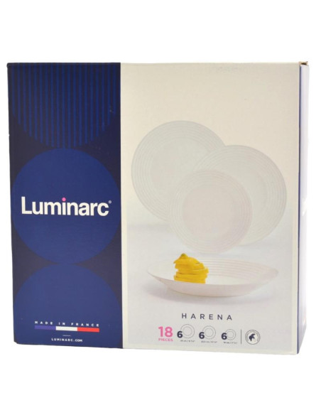 Serwis obiadowy Luminarc Harena biała 18 elementów