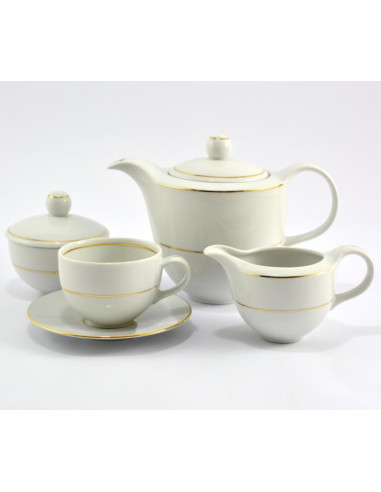 Serwis kawowy 15 elementów WA-08z malowany zł.rant