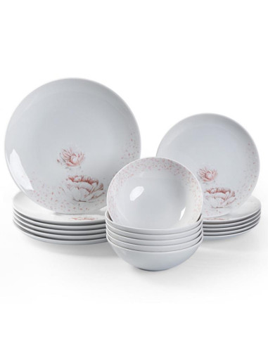 Serwis obiadowy Waza WA-156 Boss Piwonia 18 elementów