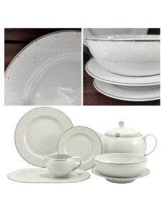 Serwis obiadowy Waza WA-159 Santi platyna 42 elementy