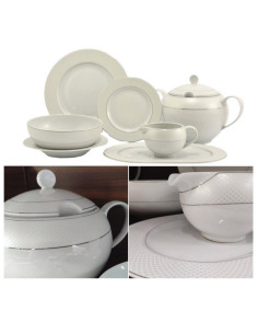 Serwis obiadowy Waza WA-100 Satyna 42 elementy