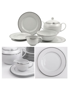 Serwis obiadowy Waza WA-99p Classic platyna 42 elementy