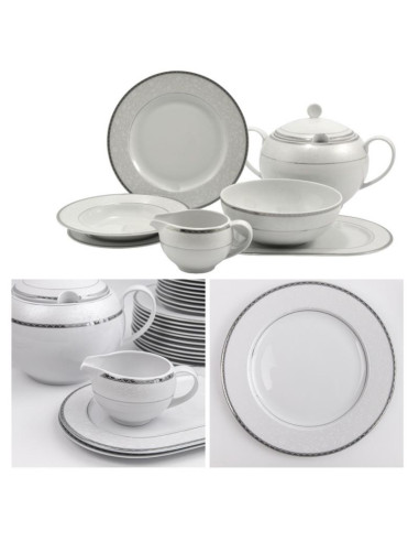 Serwis obiadowy Waza WA-99p Classic platyna 42 elementy