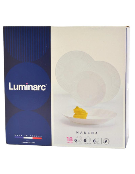 Serwis obiadowy Luminarc Harena biała 18 elementów