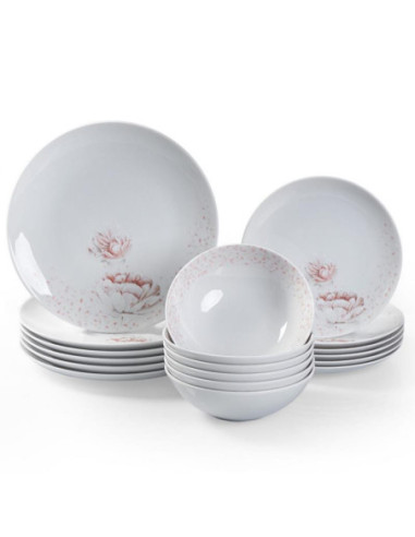 Serwis obiadowy Waza WA-156 Boss Piwonia 18 elementów