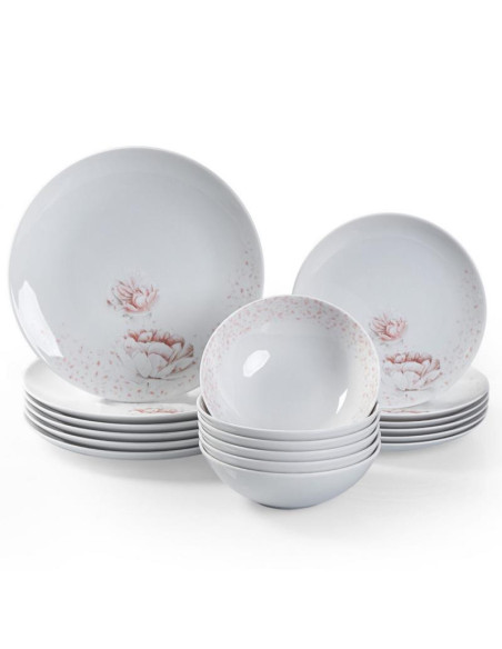 Serwis obiadowy Waza WA-156 Boss Piwonia 18 elementów