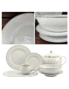 Serwis obiadowy Waza WA-159 Santi platyna 42 elementy 2