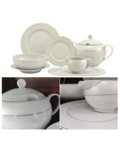 Serwis obiadowy Waza WA-100 Satyna 42 elementy 2