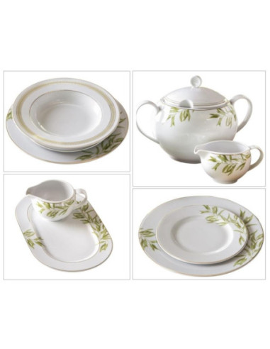 Serwis obiadowy Waza WA-166 Oliwka 42 elementy