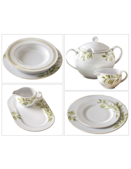 Serwis obiadowy Waza WA-166 Oliwka 42 elementy