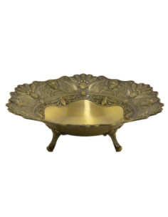 Patera plater/złoty nóżki 23cm 466-8200