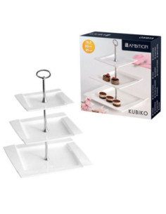 Patera 3-pozycyjna ceramiczna Kubiko 61175