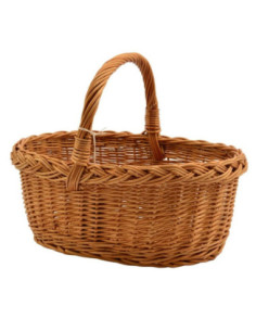 Kosz wiklinowy prosty z rączką