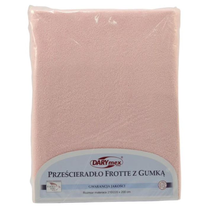 Prześcieradło Frotte 200x220cm blady róż
