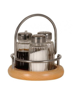 Przyprawniki  3 sztuki na stojaku President Line