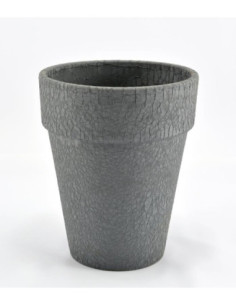 Donica ceramiczna z podstawką 26cm Lizard XL grafit