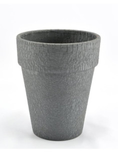 Donica ceramiczna z podstawką 31cm Lizard XL grafit